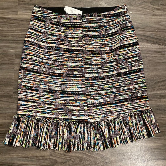 Ann Taylor fringe colorful skirt - Picture 2 of 4